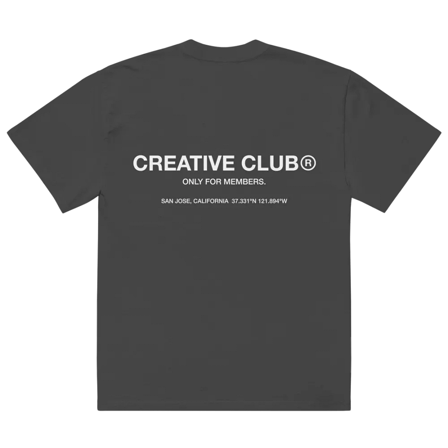 Oversized Creative Club Faded Black T-Shirt product image (3)