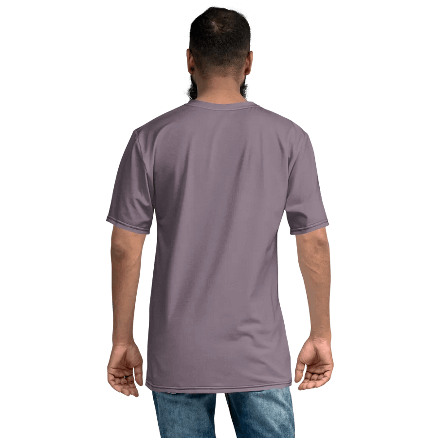 Plain Faded Orchid Grey Soft Summer Men's Crewneck Polyester Heavyweight Premium T-Shirt by Treasure Pie product image (8)
