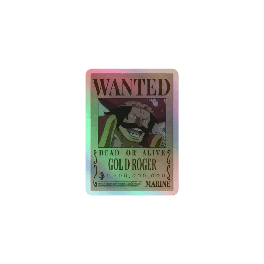 Gol D. Roger Wanted Holographic Sticker Sheet product image (6)