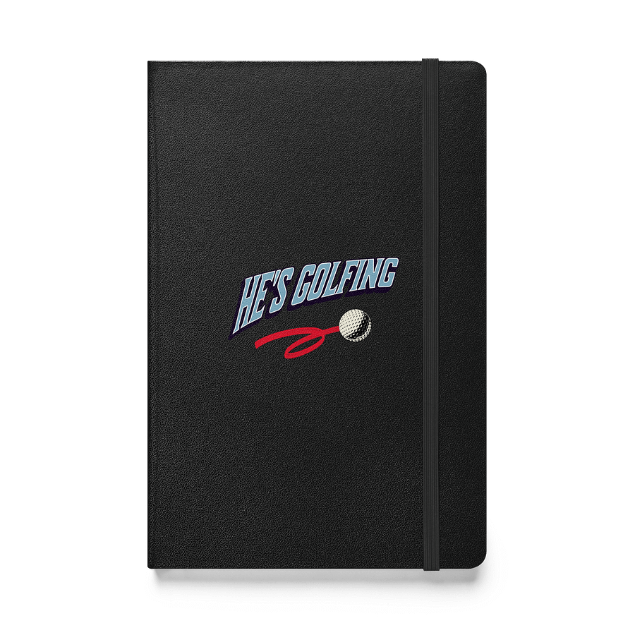 Hes Golfing Swing into Creativity Hardcover Notebook product image (1)