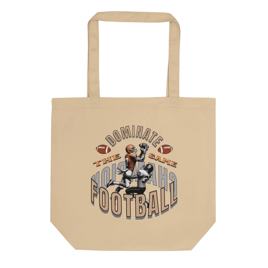 Dominate The Game Football Champion Organic Cotton Tote Bag product image (1)