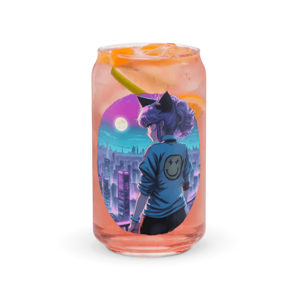 Anime Catgirl Rooftop Cool Can Drinking Glas product image (37)