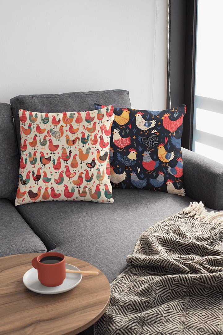 Rustic Chicken Pillow - Duo Design product image (2)