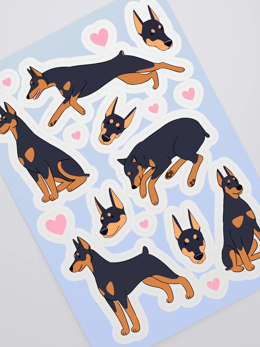 Doberman Pinscher Love Sticker Sheet product image (2)