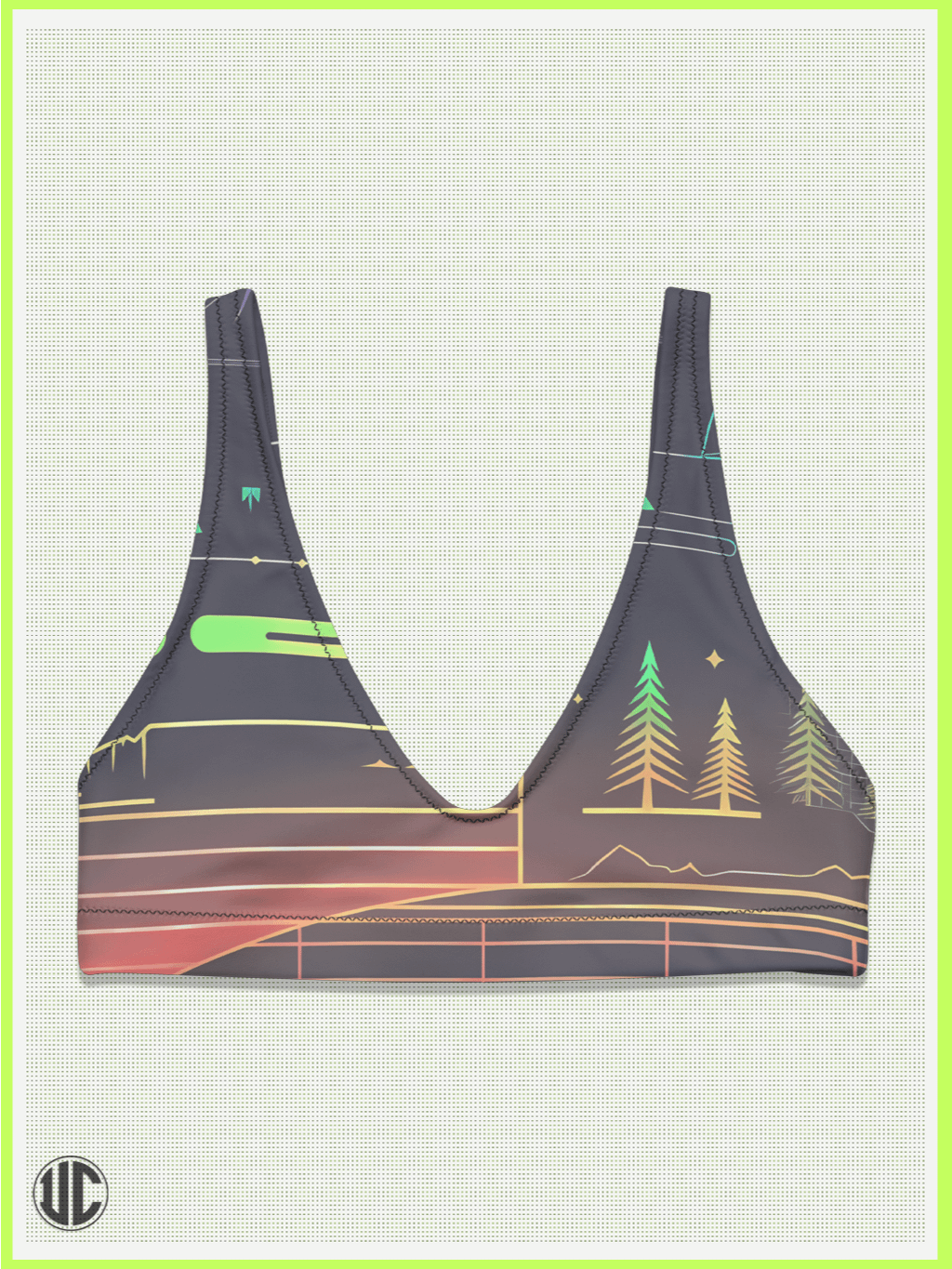 UnkoCon – Neon Horizon Bikini Top product image (1)