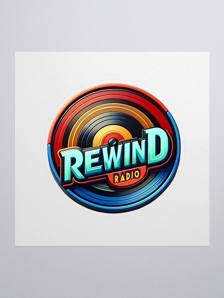 Rewind Radio Vinyl Logo Stickers product image (1)
