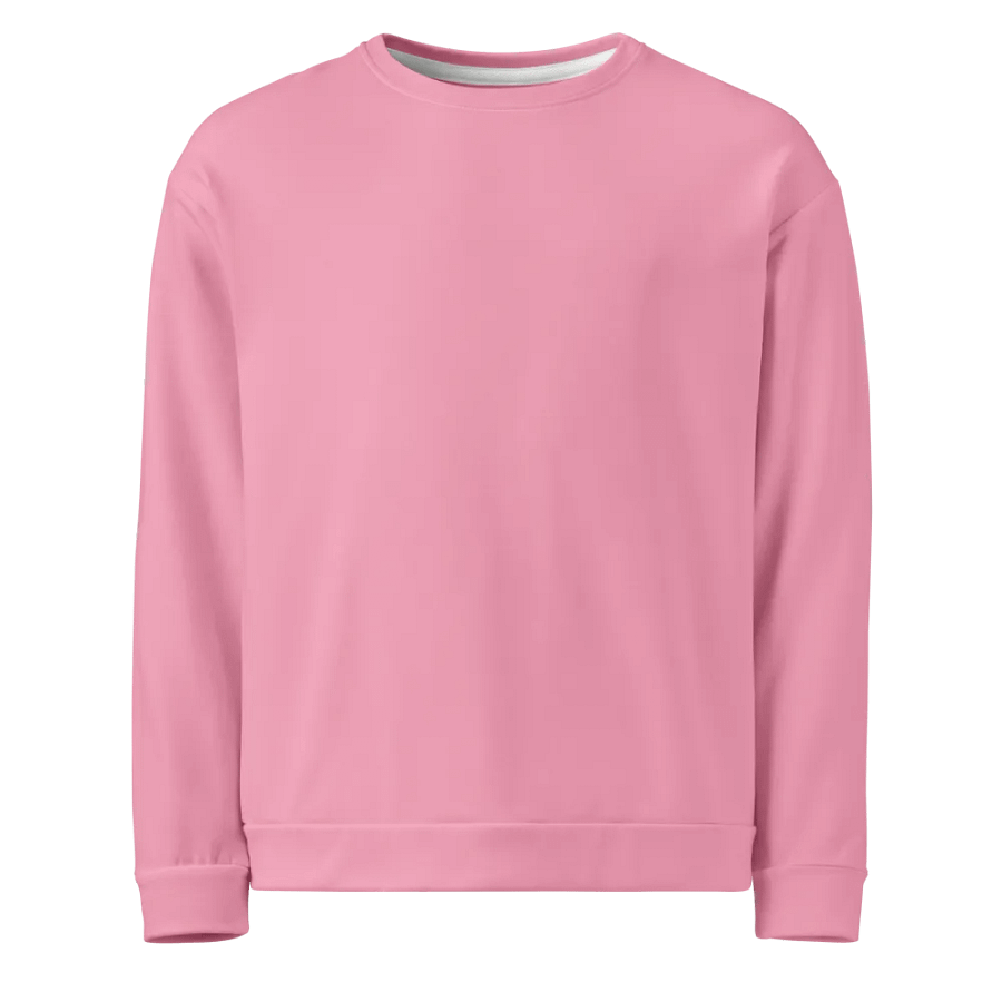 Plain Bubblegum Pink Soft Summer Unisex Recycled Polyester Heavyweight Premium Sweatshirt by Treasure Pie product image (1)
