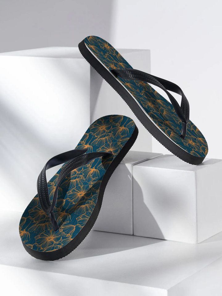 Dark Romantic Floral | Unisex Flip-Flops product image (2)
