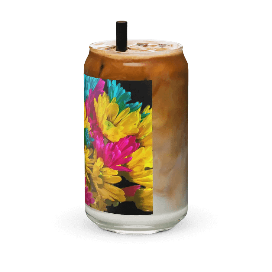 Bright Daisy Bouquet Can Shaped Glass product image (42)