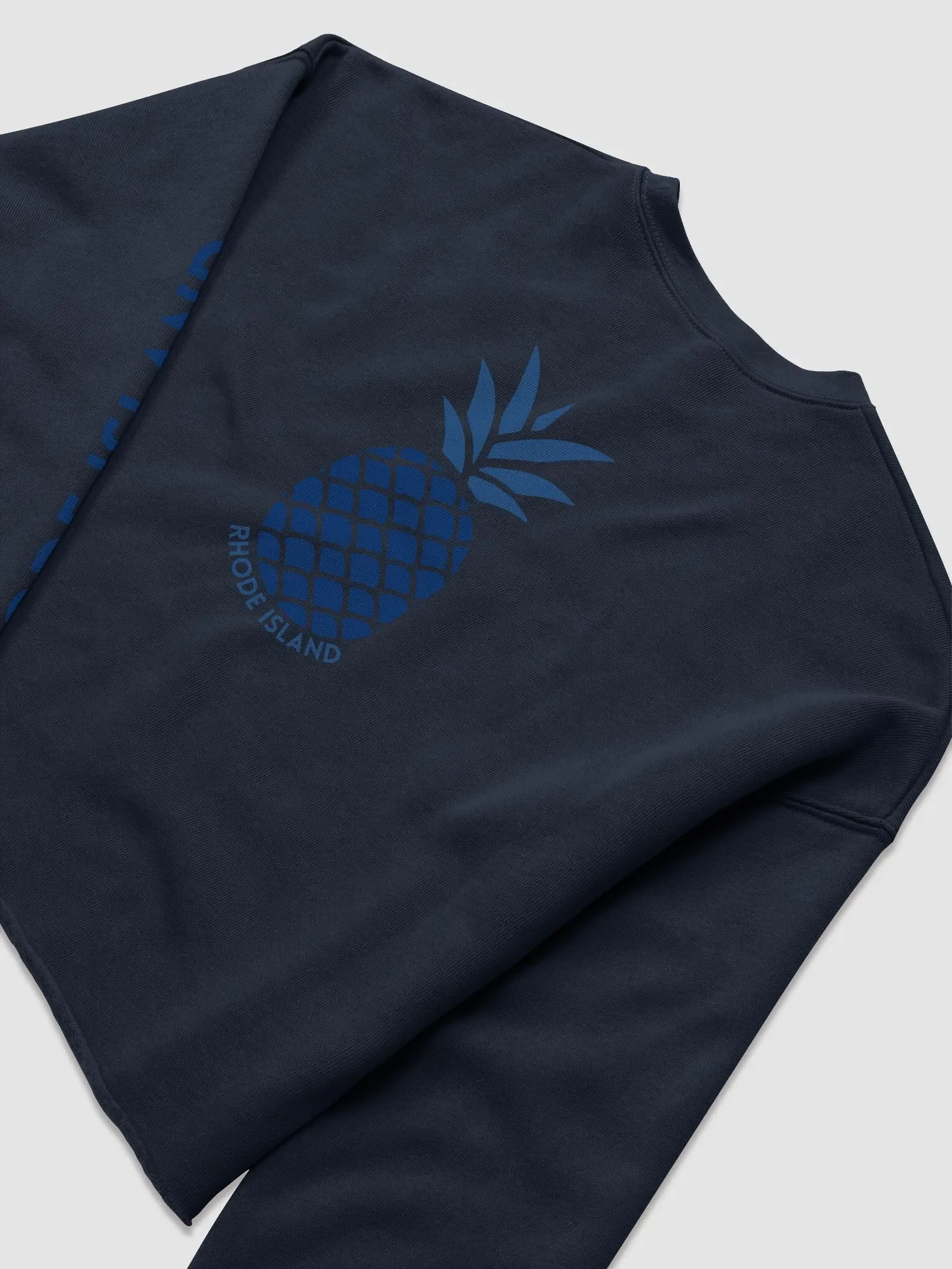 Rhode Island Navy Pineaaple Crop Sweatshirt (Midweight Fabric) product image (3)