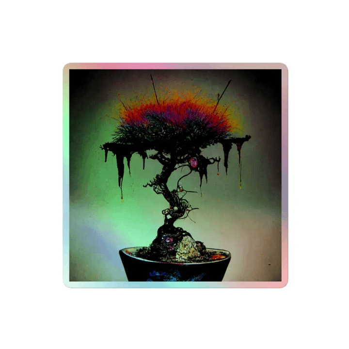 Surreal Spectrum: Holographic Plant Sticker Set product image (2)