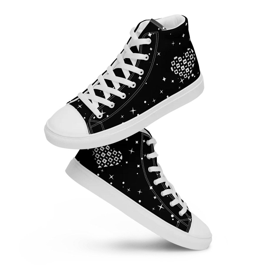 Mens High-Top Sneakers (Checkered Heart) product image (8)