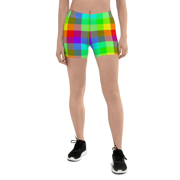 Rainbow Checkers Shorts product image (2)