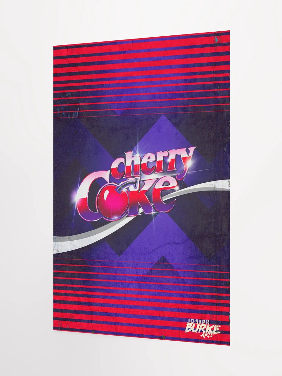 Retro Cherry Coke Chrome Design 12x18 Fine Art Print product image (3)