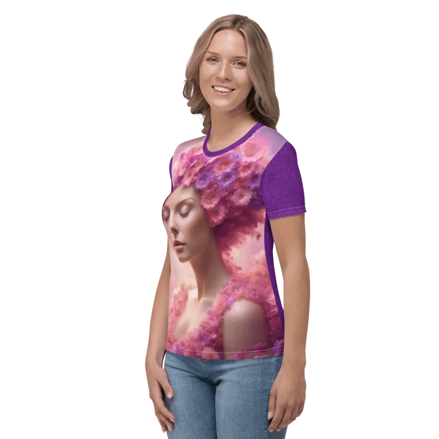 Pink Flower Girl T-Shirt product image (6)