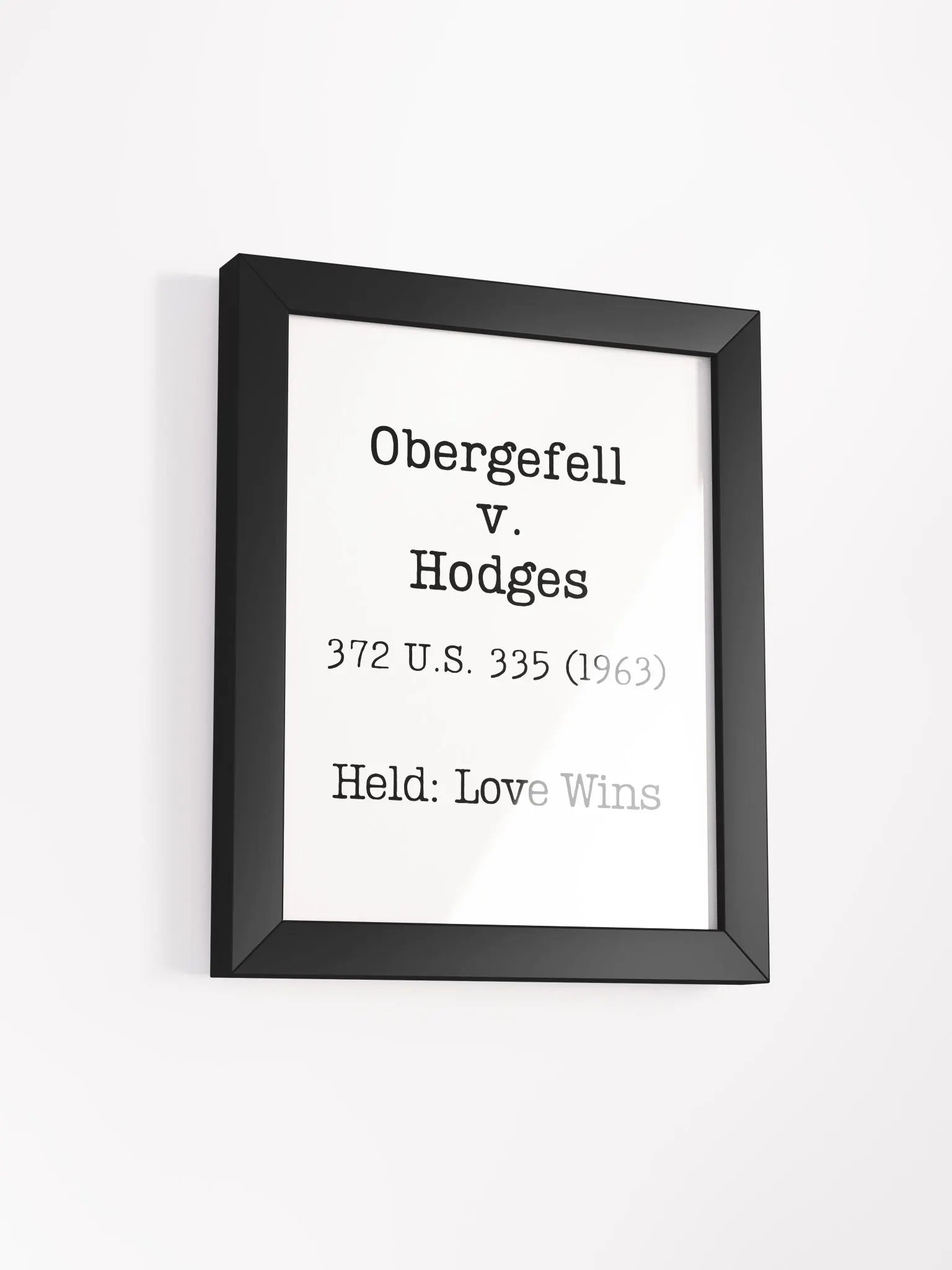 Obergefell v. Hodges "Love Wins" Framed Print product image (1)