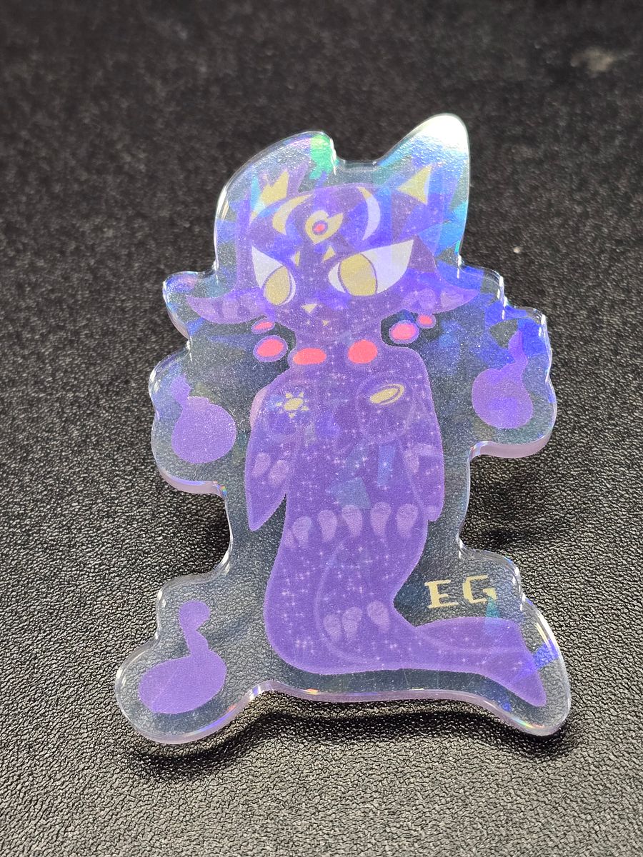 Spirit Cat Holographic Acrylic Pin product image (3)