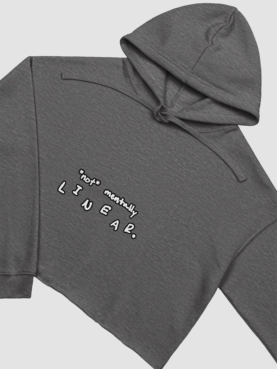 *not* mentally linear (lined design) fleece cropped hoodie product image (9)