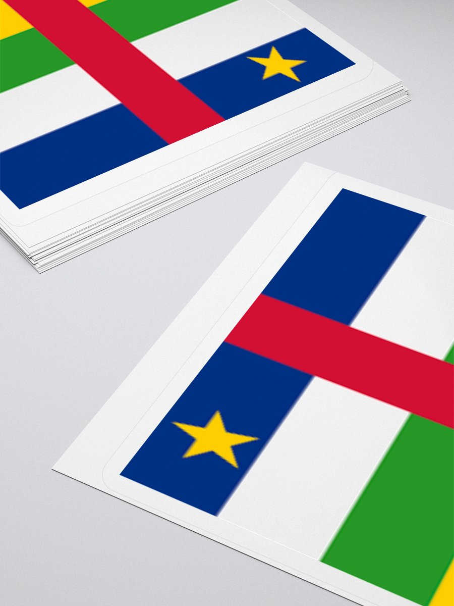 Central African Republic Flag Sticker | Red Star Design | Durable Vinyl | 3 Sizes product image (12)