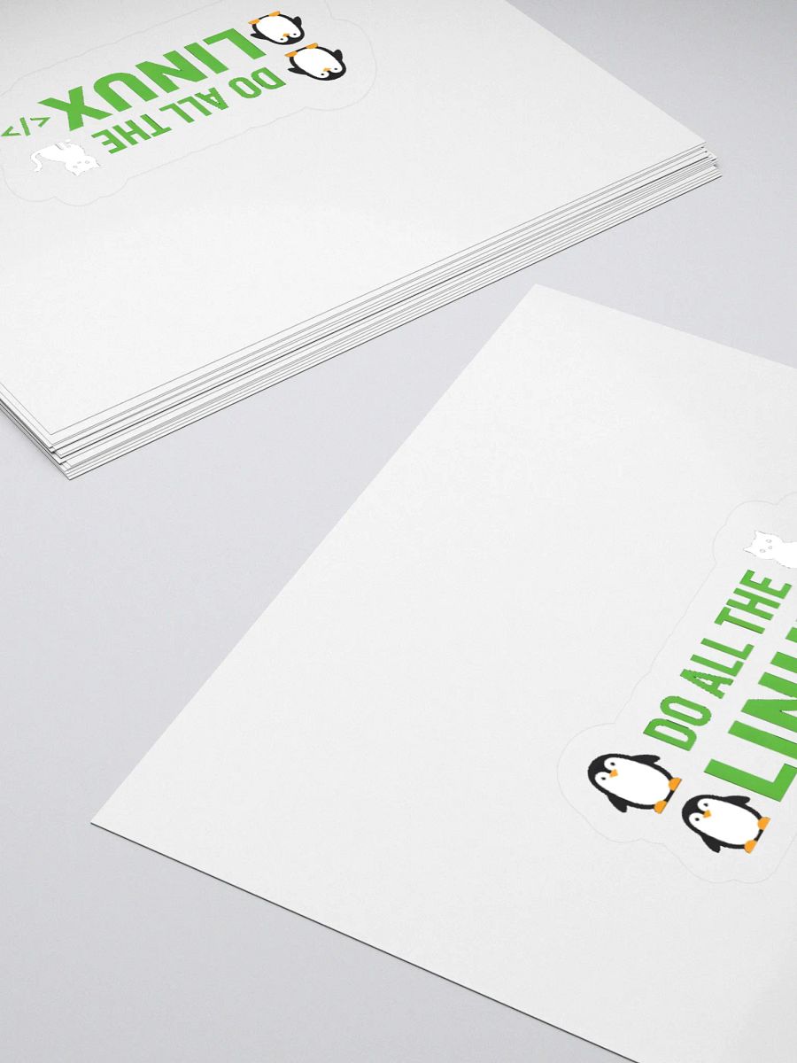 Linux Penguin and Cat Kiss Cut Stickers product image (11)