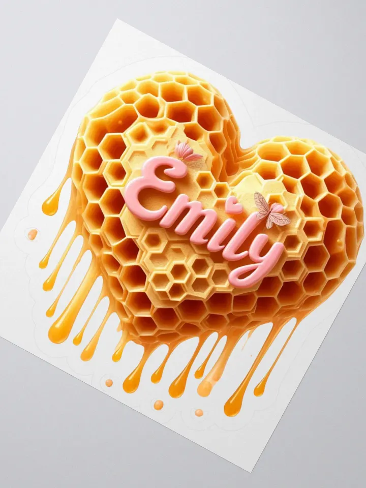 KILLA EMILY DRIPPING WAX HEART WITH LIGHT PINK WORDS LOGO STICKER product image (5)