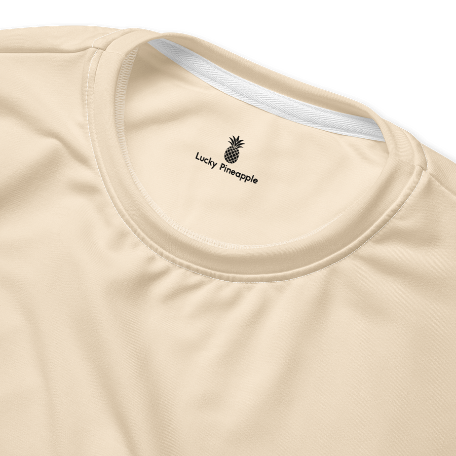 Cream Beige Solid Color Eco Friendly Unisex Sweatshirt product image (4)
