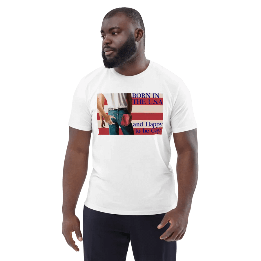 BORN IN THE U.S.A. MEME GAY PRIDE FUNNY SHIRT product image (3)