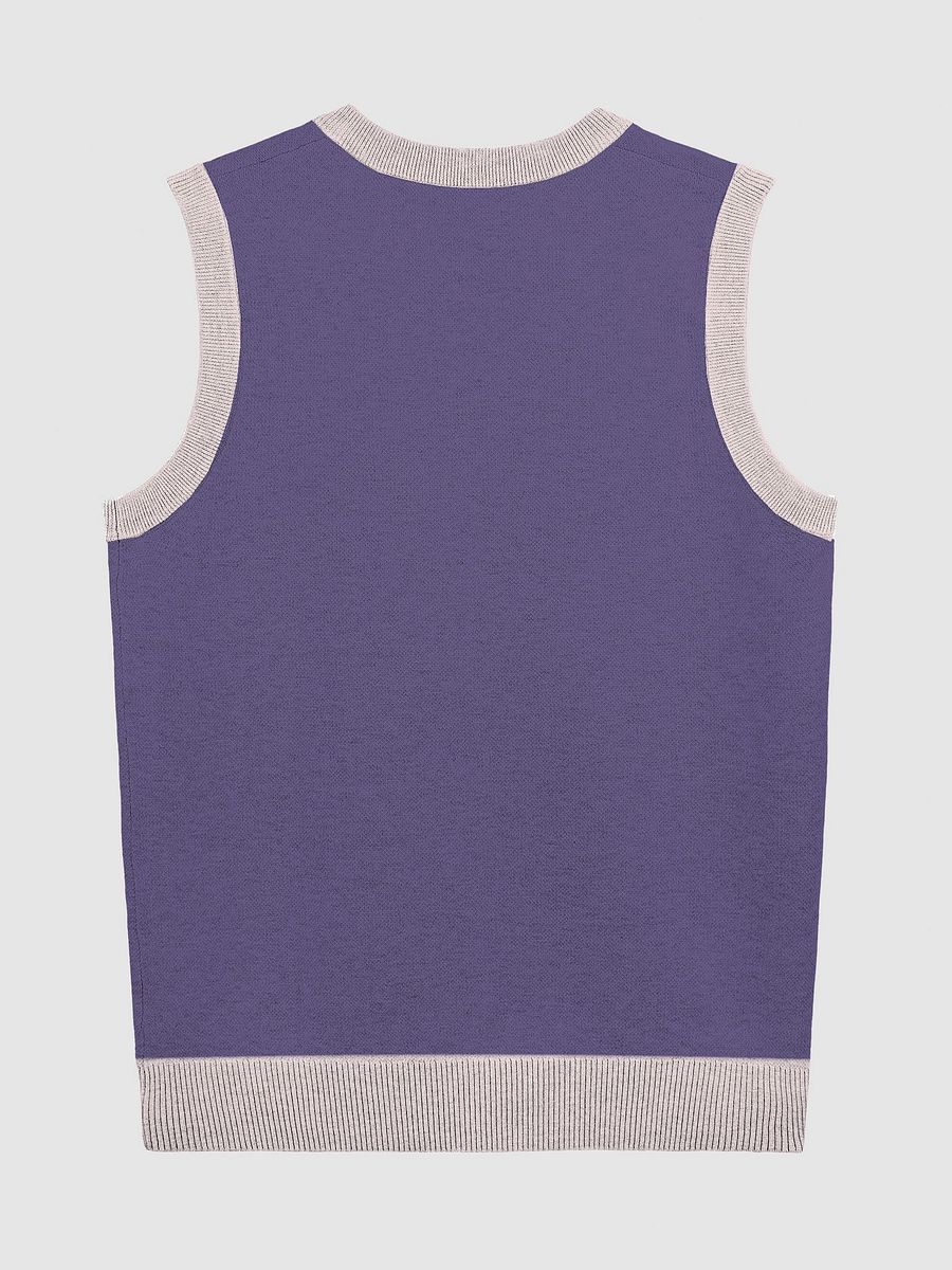 PLEASE DON'T MAKE ME TALK (light pink and purple) knitwear vest product image (6)