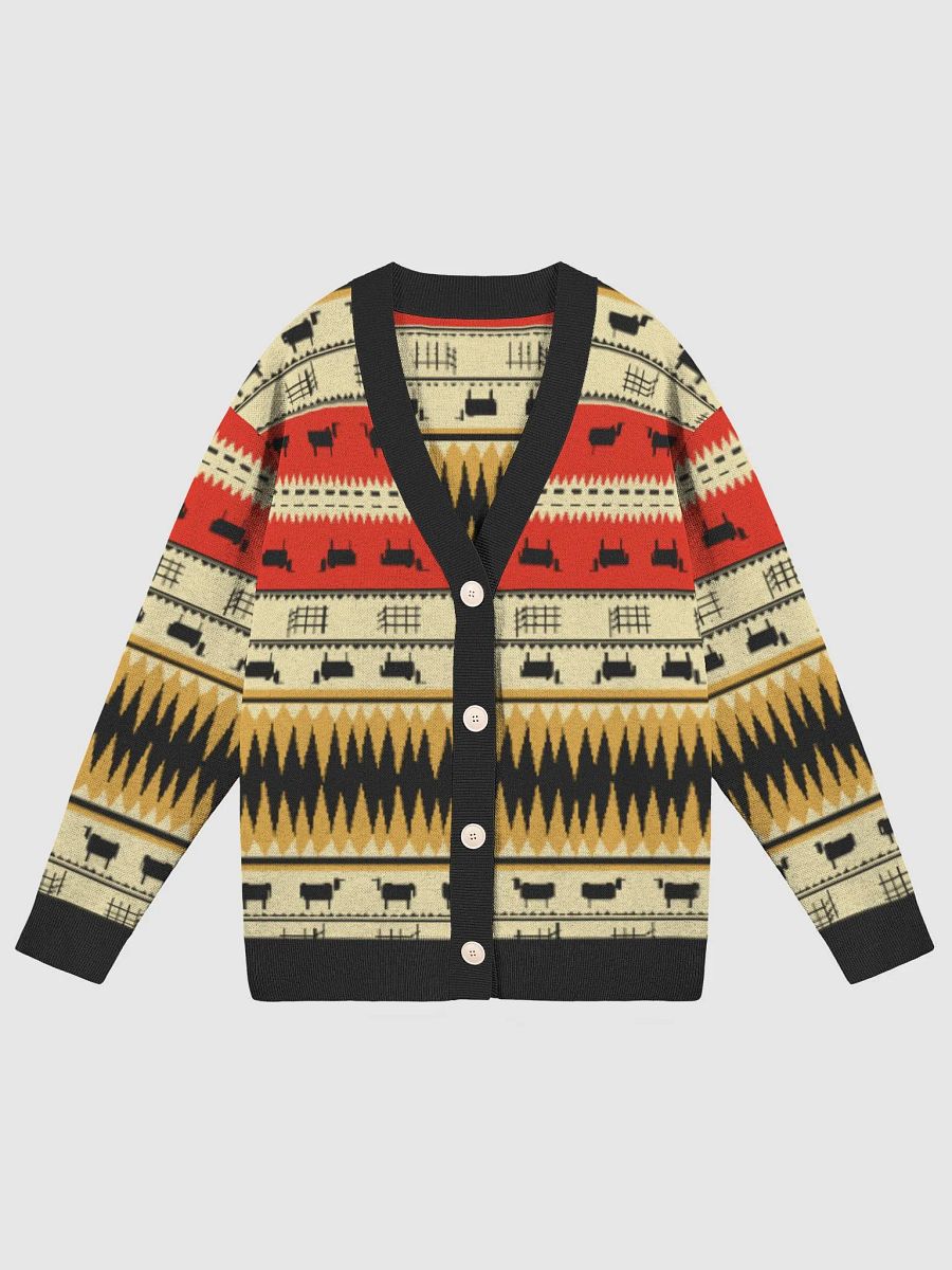 Geometric Fusion Knitted Cardigan product image (1)