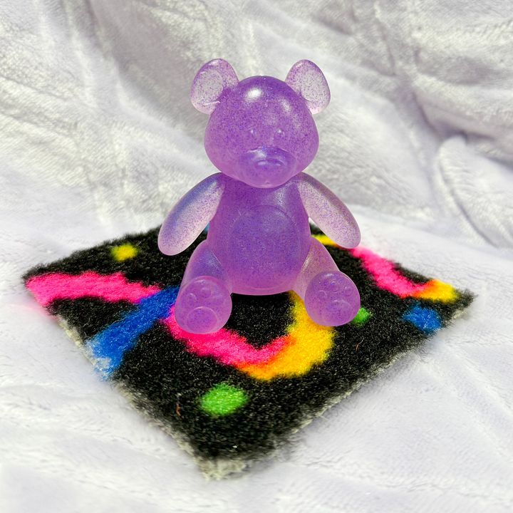 LIMITED RELEASE Glitter Purple Bear Figurine product image (1)