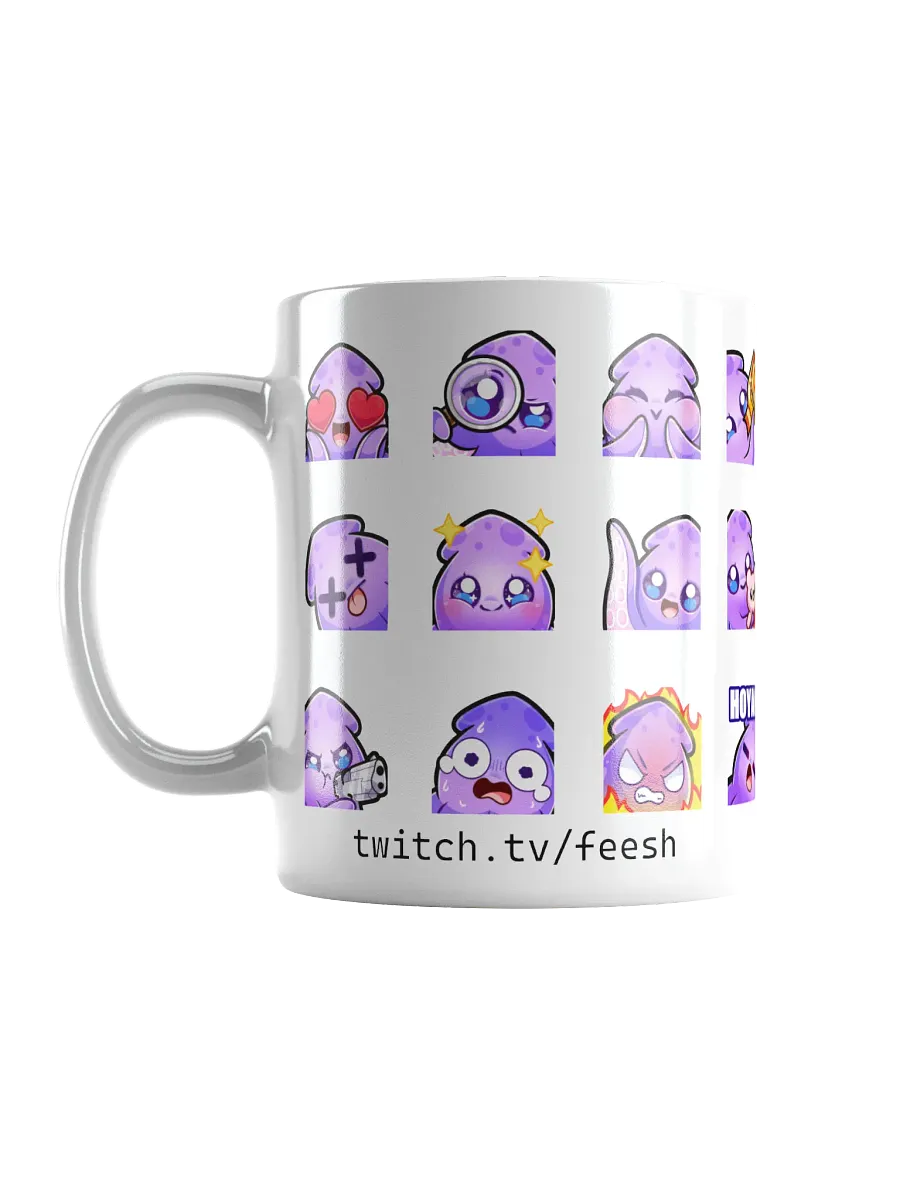 Squid Emote Coffee Mug [white] product image (6)