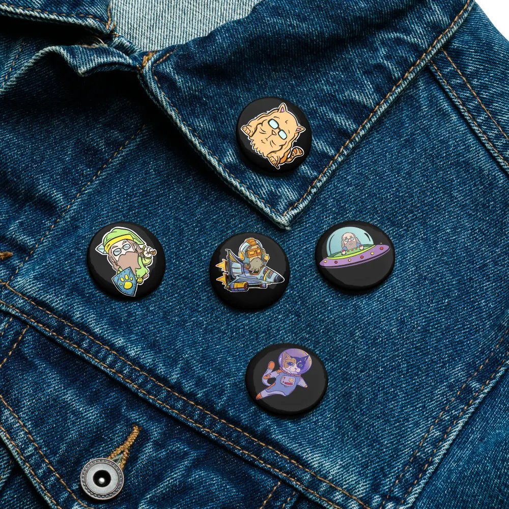 Set of 5 Badges (Black) product image (16)