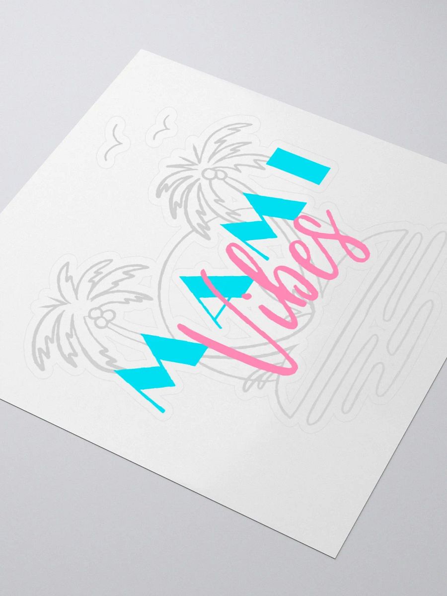 White Miami Vibes Kiss Cut Stickers product image (8)