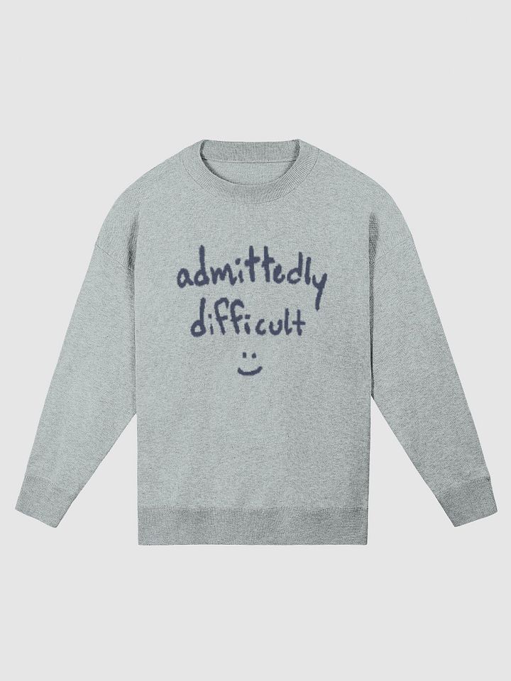 admittedly difficult (duotone blue) knitwear relaxed crewneck product image (4)