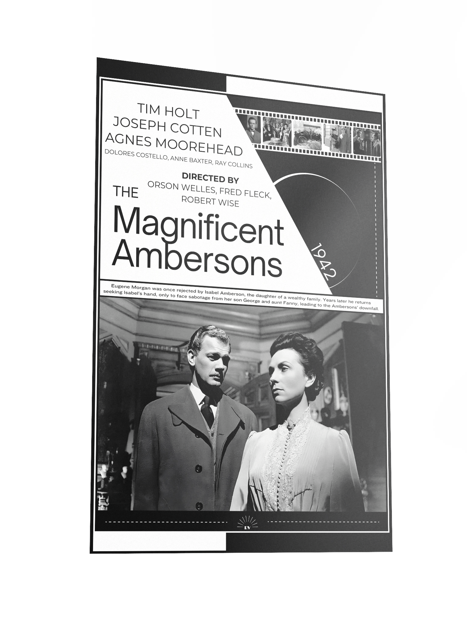 The Magnificent Ambersons with Joseph Cotten, Tim Holt and Agnes Moorehead 1942 | Movie Poster | 12x18 Wall Art product image (2)