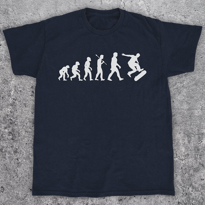 Human evolution skateboarder, Funny skateboarding T-shirt, Unisex product image (2)