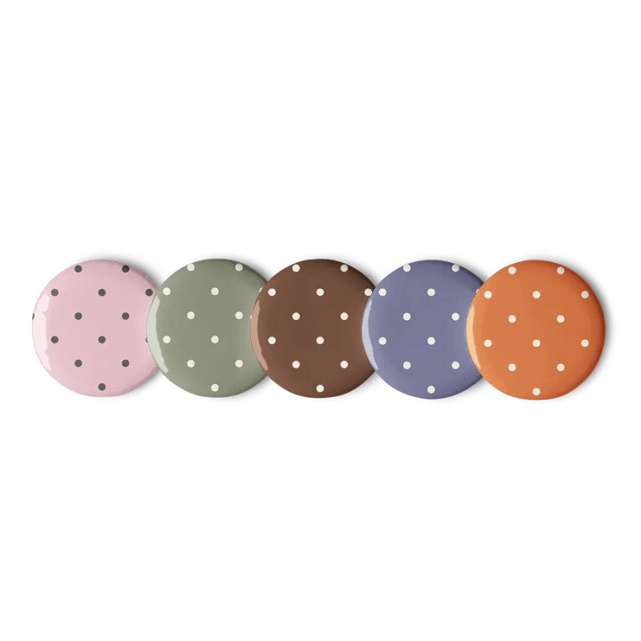 Set of 5 Colorful Pins with Dots product image (3)