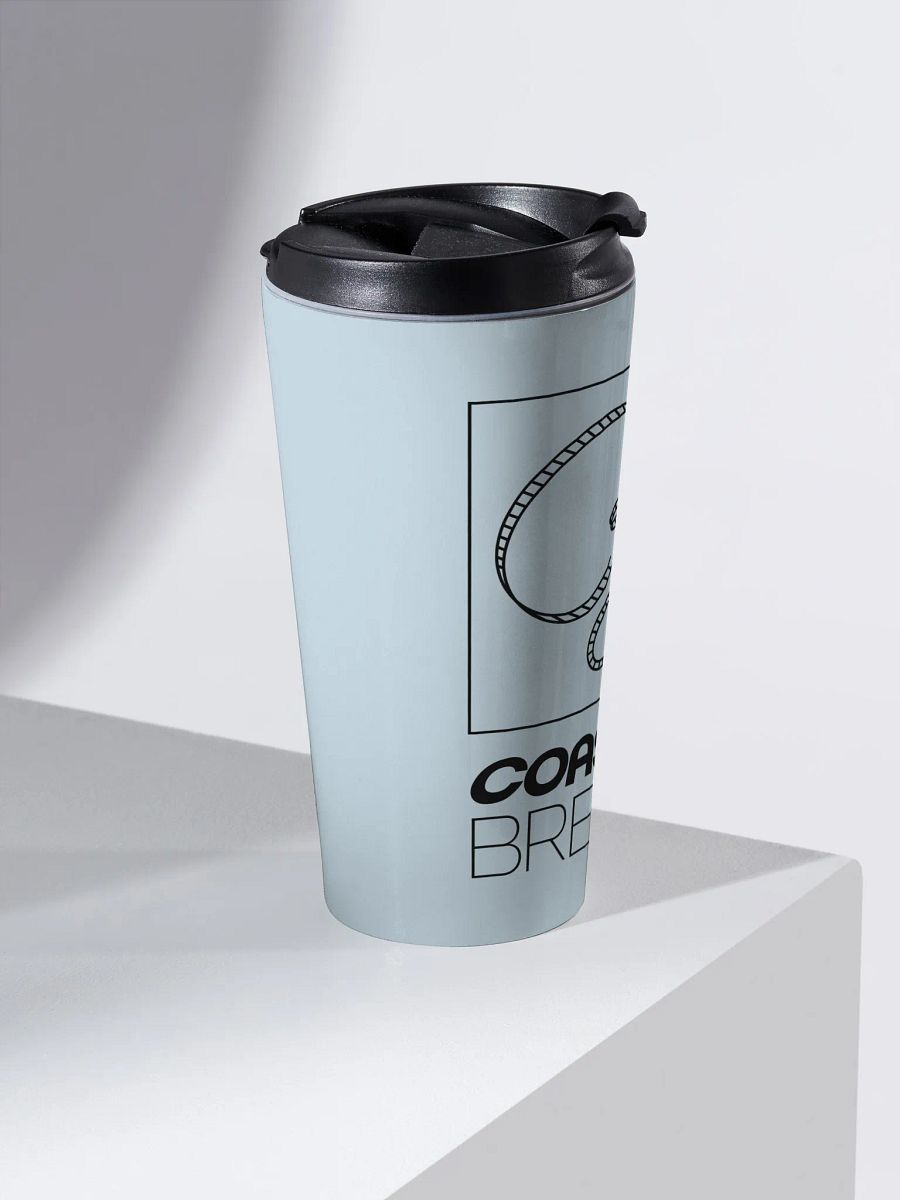 Coaster Breaks Stainless Steel Travel Mug - Light Blue & Black product image (2)