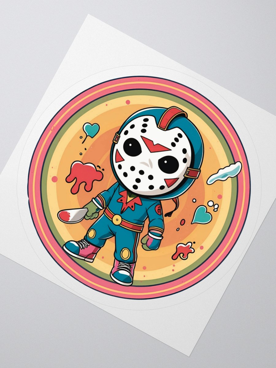 Retro Horror Hockey Mask Sticker product image (6)
