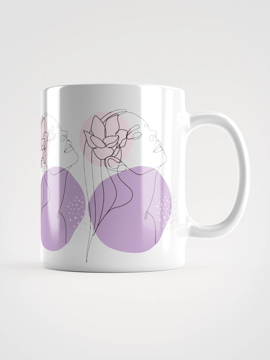 Mug Blanc Equilibre Femme Lavande - Paix de l'Ame - Idée Cadeau Raffiné product image (1)