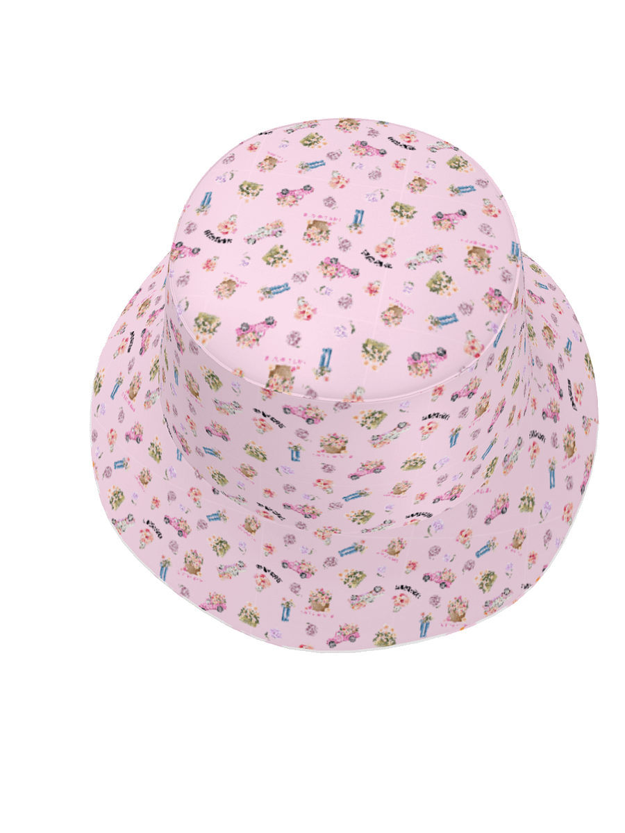 PINK DAISY COTTAGE PATTERN BUCKET HAT REVERSIBLE - Diesen Hut hat niemand ausser Dir ! product image (6)
