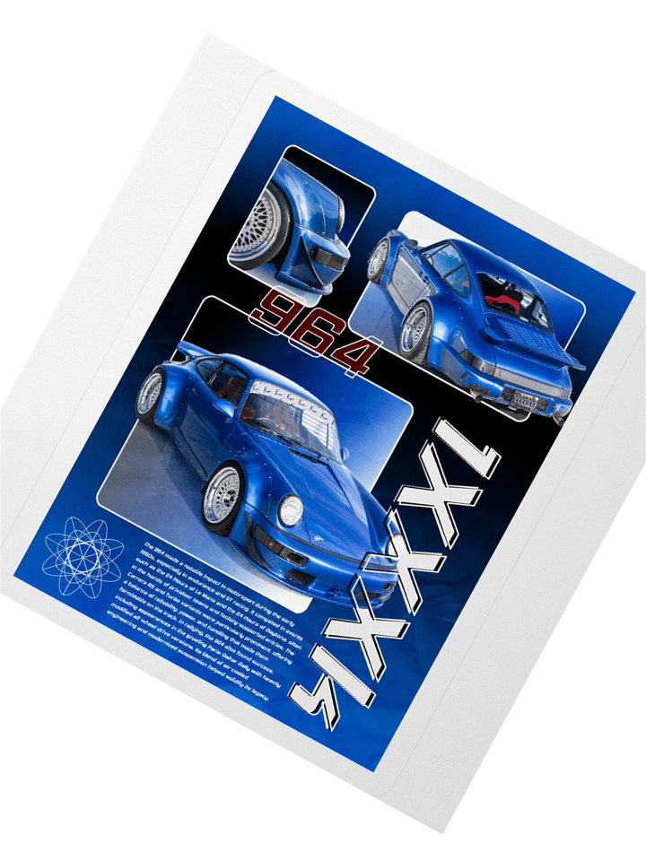 Blue 964 1XXXk | Kiss-cut Sticker product image (2)