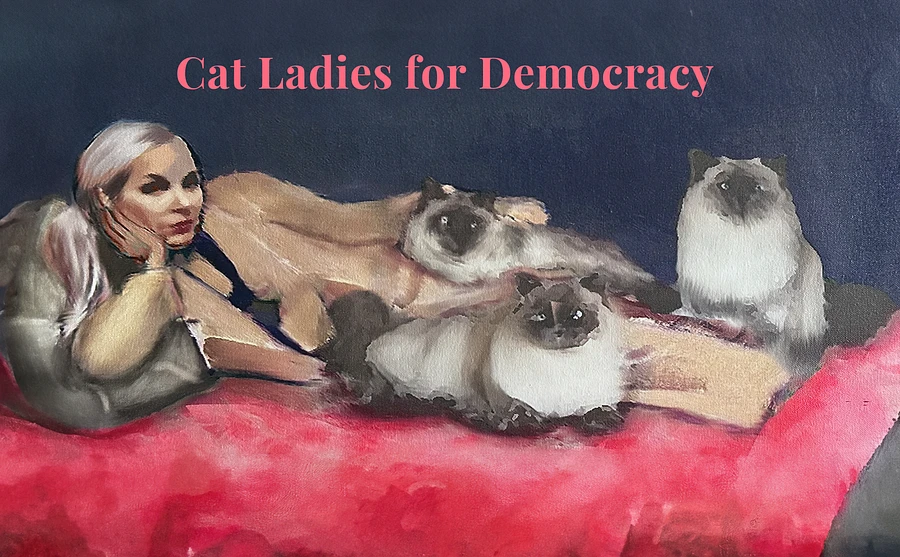 Cat Ladies for Democracy Couch Pillow product image (6)