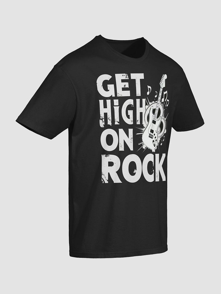 Rock Music-Inspired T-Shirt – Bold 'GET HIGH ON ROCK' Design, Unisex Fit product image (2)