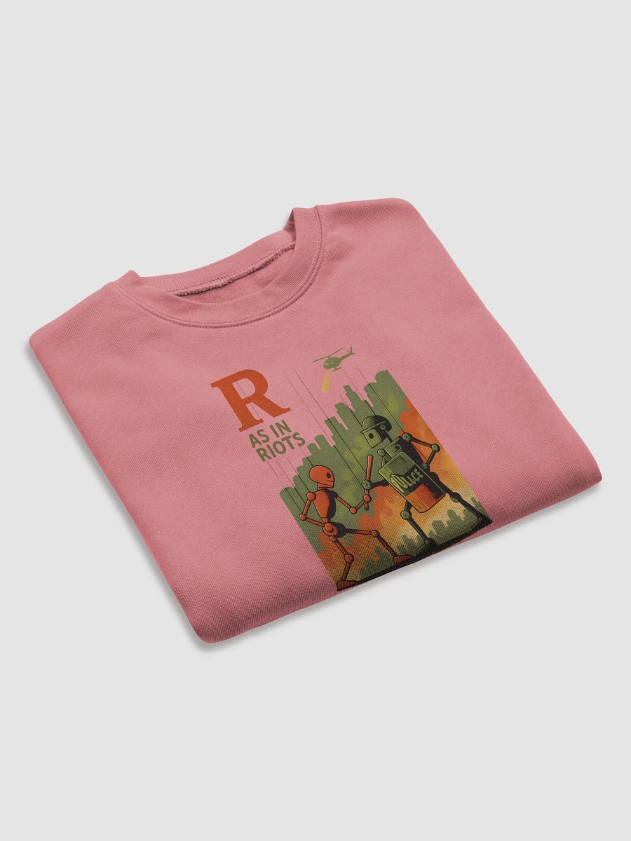 R as in riots women`s fleece crop sweatshirt by dark alphabet product image (31)