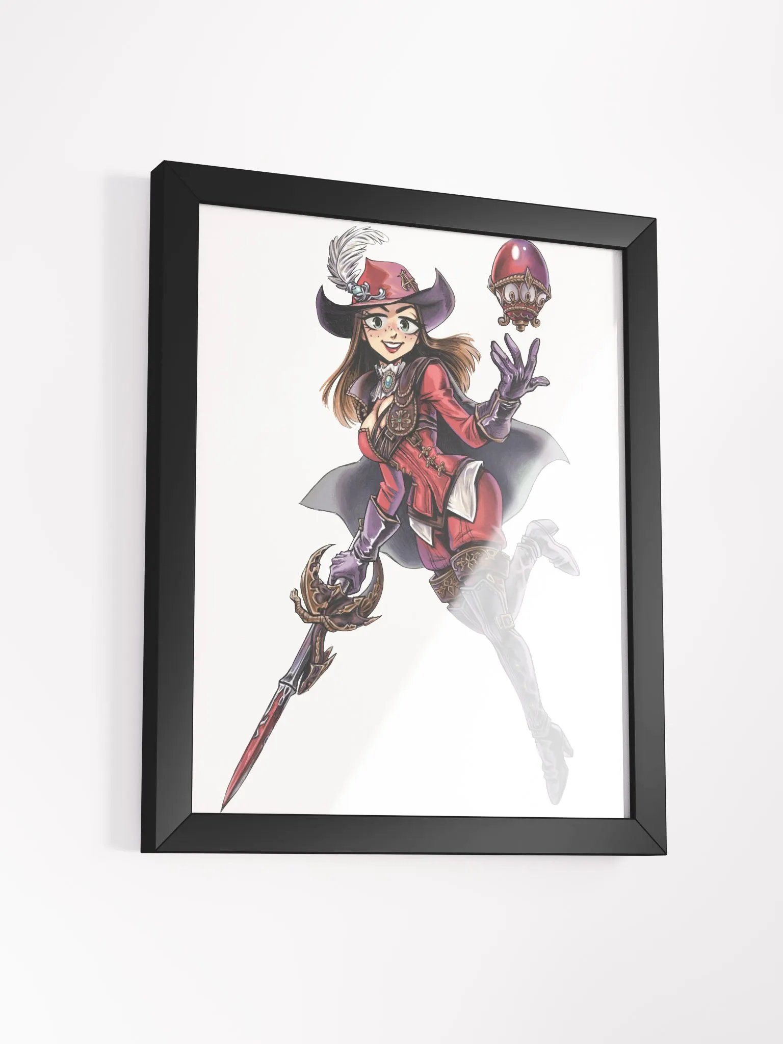 neon X Red Mage Framed Print product image (3)