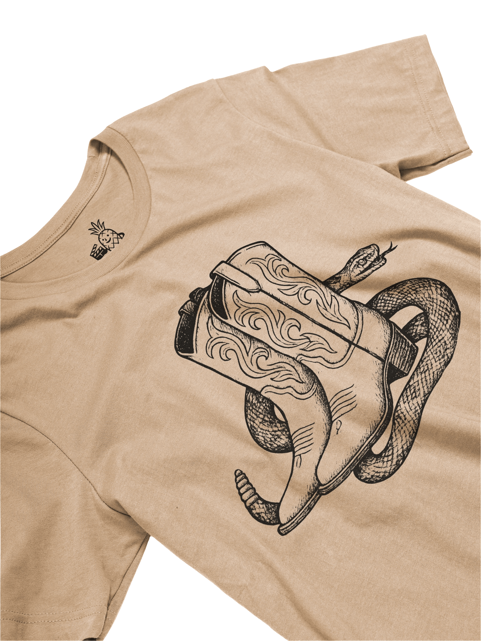 Wild West Rattlesnake Slithering in Cowboy Boots Unisex T-Shirt product image (33)