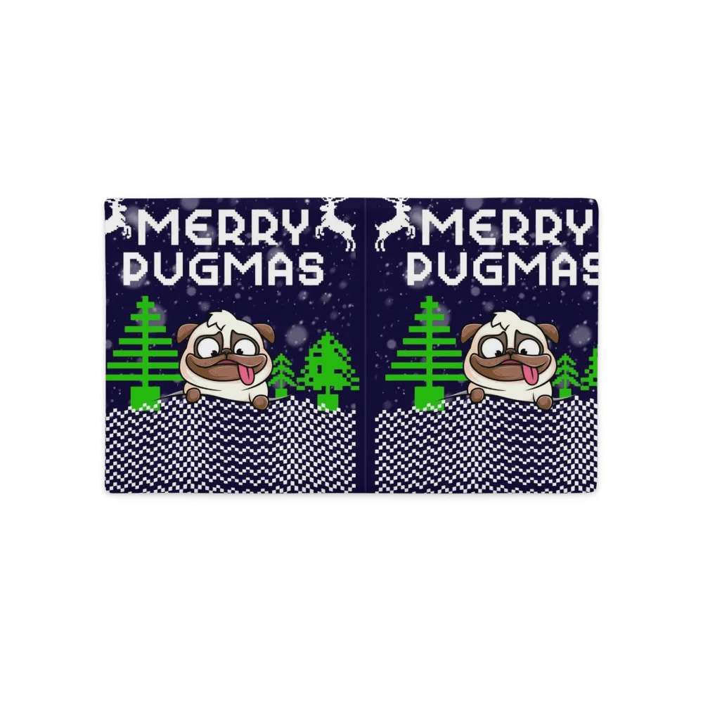 Merry Pugmas All-Over Print Pillow Case product image (2)