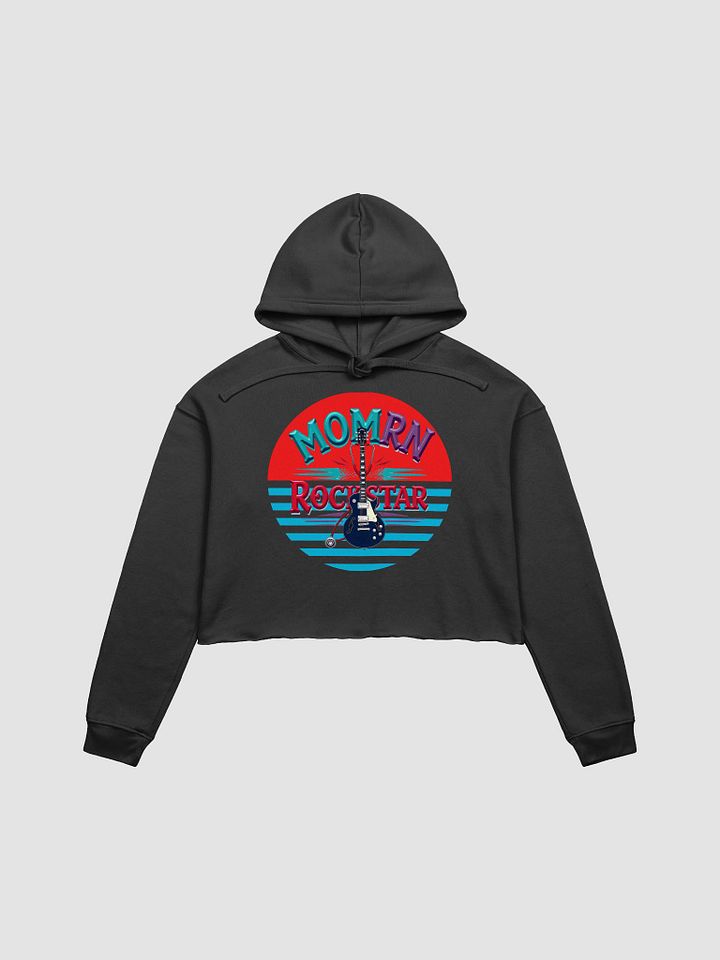 MOM RN ROCKSTAR Electric Guitar Crop Hoodie product image (6)