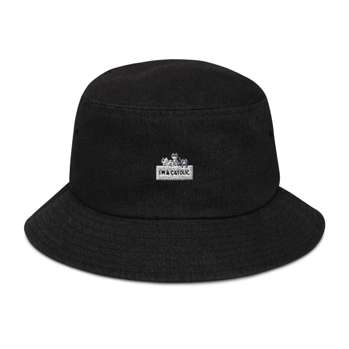 Purrrfectly Punny Catolic Denim Bucket Hat product image (1)